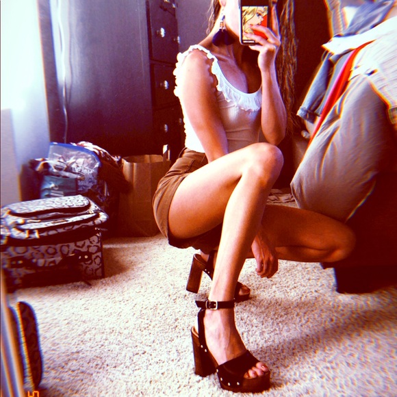 Aldo Shoes - LIKE NEW ALDO 90’S STUDDED WOODEN HEELED CLOGS- 6